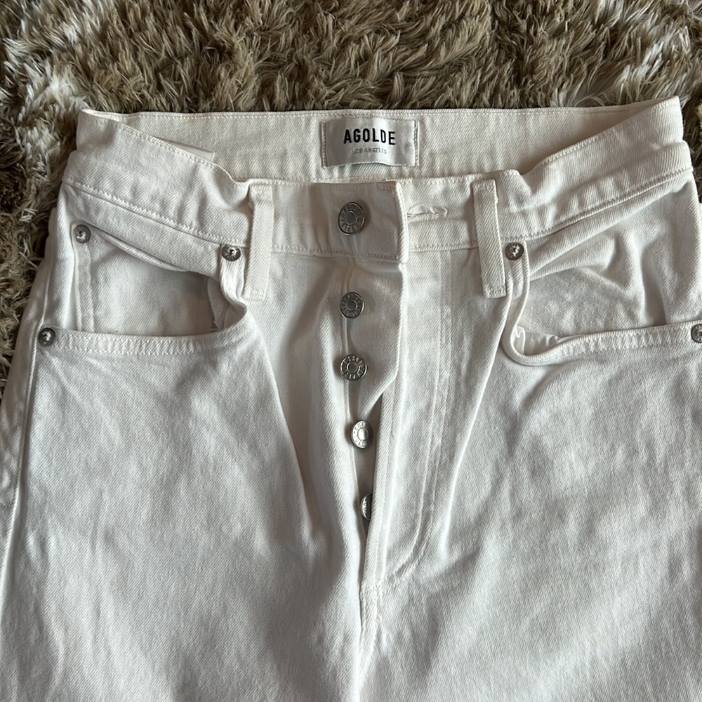 Agolde white jeans
